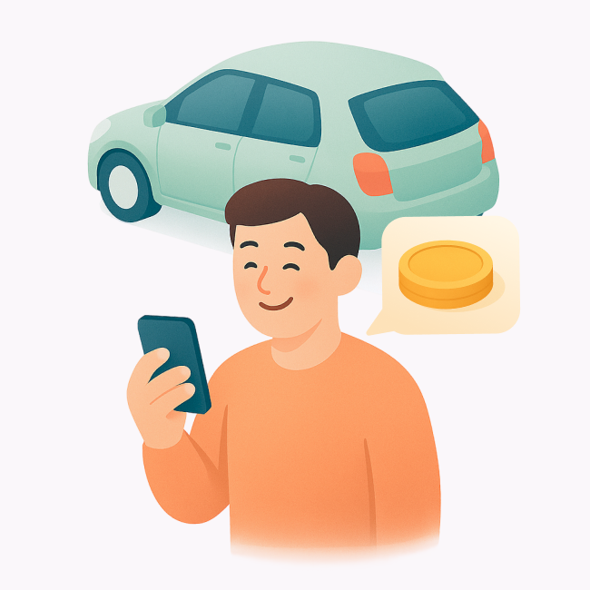 이미 차주가 차로 수익을 내는 일러스트